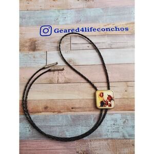 Cowgirl Pinup Horse Bolo Tie Necklace Western concho necklace, Bolotie western